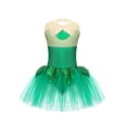 thumbnail image 4 of YiZYiF Girls Green Fairy Elf Dress Sleeveless Shiny Sequins Ballet Leotard Tutu Dress Skating Bodysuit Green 16, 4 of 7