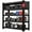 Black*iron plate, variant on Rvchic 5-Tier Heavy Duty Storage Shelving Unit,72" H x 48" W x 24" D,5000 Lbs Capacity,Adjustable Steel Garage Shelves for Warehouse,Garage,Iron Plate
