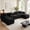 Black, variant on Aenkyo 141" Corduroy U-Shaped Sectional Sofa, Oversized 6 Seat Cloud Couch with Console and USB, Black
