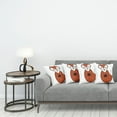 thumbnail image 3 of Ambesonne Fox Throw Pillow Cover 4 Pack, Cartoon Spiral Patterns, 16", Dark Orange Black White, 3 of 5