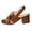 Brown, variant on Chunky Heels Sandals for Women Square Open Toe Ankle Strap Summer Daily Wedding Dress Pumps Shoes, Orange Size 8