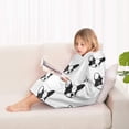 thumbnail image 4 of Cute Bulldog Blanket Hoodies for Kids 6-13YR Oversize Wearable Blanket Hoodies for Boys Girls Teens, 4 of 7