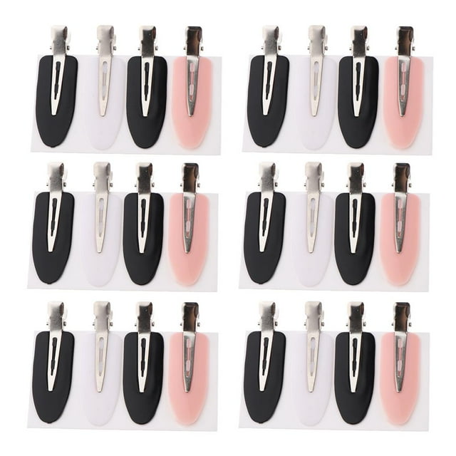 24 Pedazos Clip de cabellero sin Curva , Moda Clips de cabellero, Pinza de cabellero Decorativos para Cabello Pasadores de cabellero para Mujer y 24 piezas