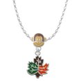 thumbnail image 1 of Delight Jewelry Silvertone Large Enamel Fall Leaf Mia Monkey Charm Necklace, 1 of 4