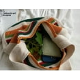 thumbnail image 6 of Kukuzhu Striped Crocheted Shoulder Bag for Women Colorful Woven Crossbody Hobo Knitted Tote Bag Tote Cute Purse, 6 of 6
