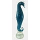 thumbnail image 1 of Estatua artesanal de un caballito de mar Manhattan Chic en cristal turquesa, 1 of 1