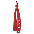thumbnail image 1 of Soporte para cuchilla para barba, plegable Manual, de aleación, con borde recto, portátil, para corte de pelo, color rojo, 1 of 5