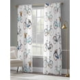 thumbnail image 4 of Bicycles Sheer Curtains 108 Inch Length 2 Panels Set Window Treatments, White Vintage Vehicle Modern Abstract Art Rod Pocket Semi Curtains for Living Room/Bedroom/Kitchen Décor, 104"W x 108"L, 4 of 7
