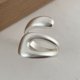 thumbnail image 1 of 925 anillos de plata esterlina para mujer pareja minimalista hecho a mano Simple hueco anillo de oro joyería regalo prevenir alergias, 1 of 2