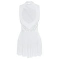 thumbnail image 3 of renvena Costume de Danse Lyrique Robe de Ballet Moderne Sans Manches avec Strass Contemporain Blanc TTG, 3 of 9