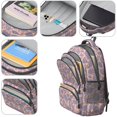 thumbnail image 4 of Paisley and Floral Beige Pattern Cute School Backpack Bag with Padded Back and Adjustable Shoulder Straps 16.9 X 12.6 X 5.9 Inches, 4 of 5