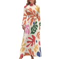 thumbnail image 2 of Vestido largo con follaje inspirado en la selva tropical de Matisse, vestidos cortos sexys, vestidos de noche atrevidos para mujeres, 2 of 5