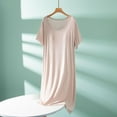 thumbnail image 4 of Elvqul Womens Nightgowns Under $5 Cotton Long Loungewear for Women Short Sleeve Pink Nightgowns, 4 of 6