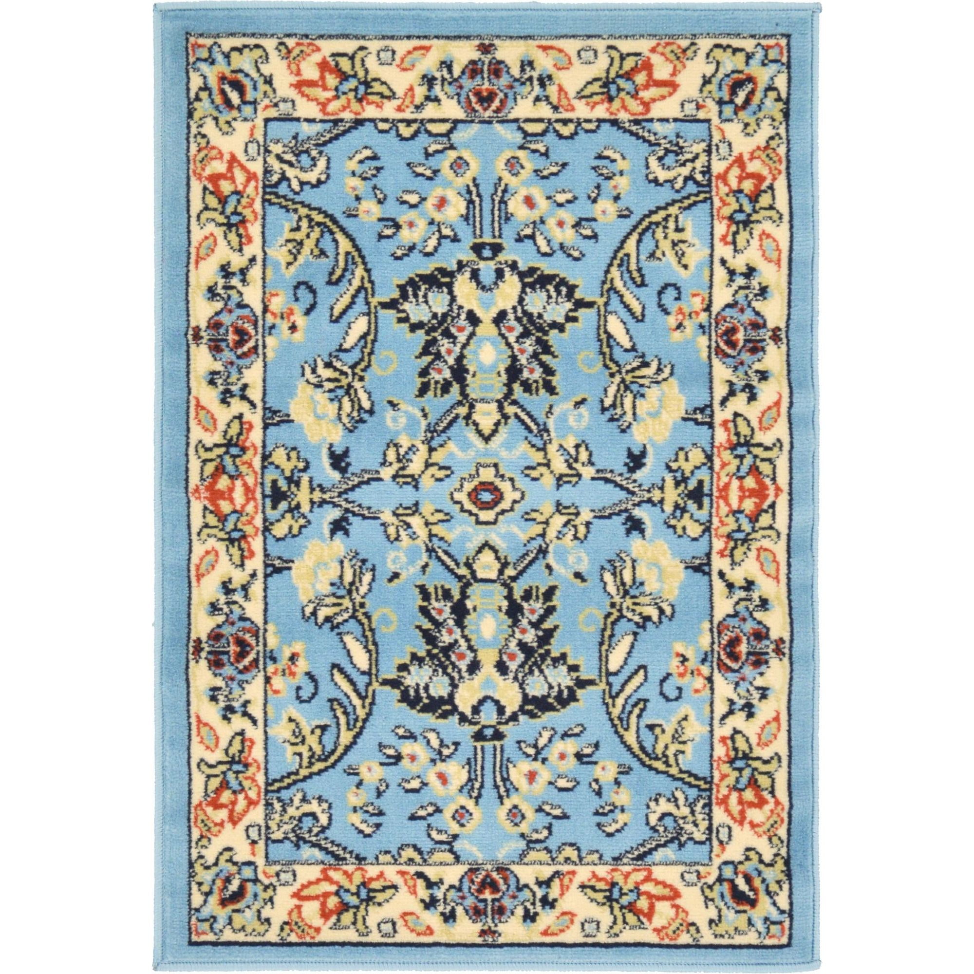Unique Loom Washington Sialk Hill Rug , 8' 0" x 10' 0" ,Light Blue
