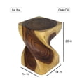 thumbnail image 3 of Haussmann ® Big Twist Wood Stool Table 14 in SQ x 20 in H Oak Oil - 14" x 14" x 20", 3 of 8