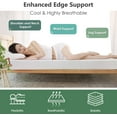 thumbnail image 3 of FDW King 10 Inch Medium-Firm Gel Memory Foam Mattress, CertiPUR-US Certified, in a Box, Pressure Relief, White, 3 of 6