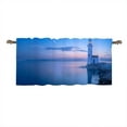 thumbnail image 3 of 1 Panel Nautical Ocean Kitchen Valance Curtains for Windows, White Lighthouse Coastal Window Treatment Rod Pocket Drapes Valances for Bathroom, 54" X 18", 3 of 6