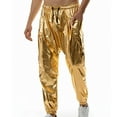 thumbnail image 5 of cllios Mens Metallic Shiny Jeans Party Dance Disco Nightclub Pants Straight Leg Trousers, 5 of 5