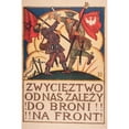 thumbnail image 2 of Anonymous 17x24 Black Ornate Framed Double Matted Museum Art Print Titled: Victory Depends on Us! to Arms! on the Front! (1920), 2 of 5