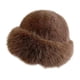 thumbnail image 3 of Gorro ruso para mujer, estilo pescador, de felpa, para invierno, para moto y nieve. Café, 3 of 9