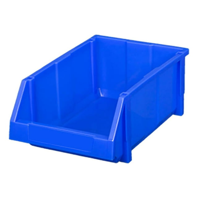 Transemion 10pcs Easy To Locate And Space-Efficient PE Storage Box - Stackable And Stable Odorless Heavy Load-bearing Durable Blue X4:390*245*154mm 1Set