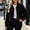 *Black, variant on ClodeEU Women's Lapel Long Sleeve Button Down Cropped Corduroy Jacket,Casual Loose Coat Army Green,Women's Plus L
