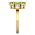thumbnail image 3 of 2 ctw 3 Stone Anniversary Ring for Women | Marquise Cut Natural Peridot | Hyperallergenic Solid 18K Yellow Gold, 3 of 5