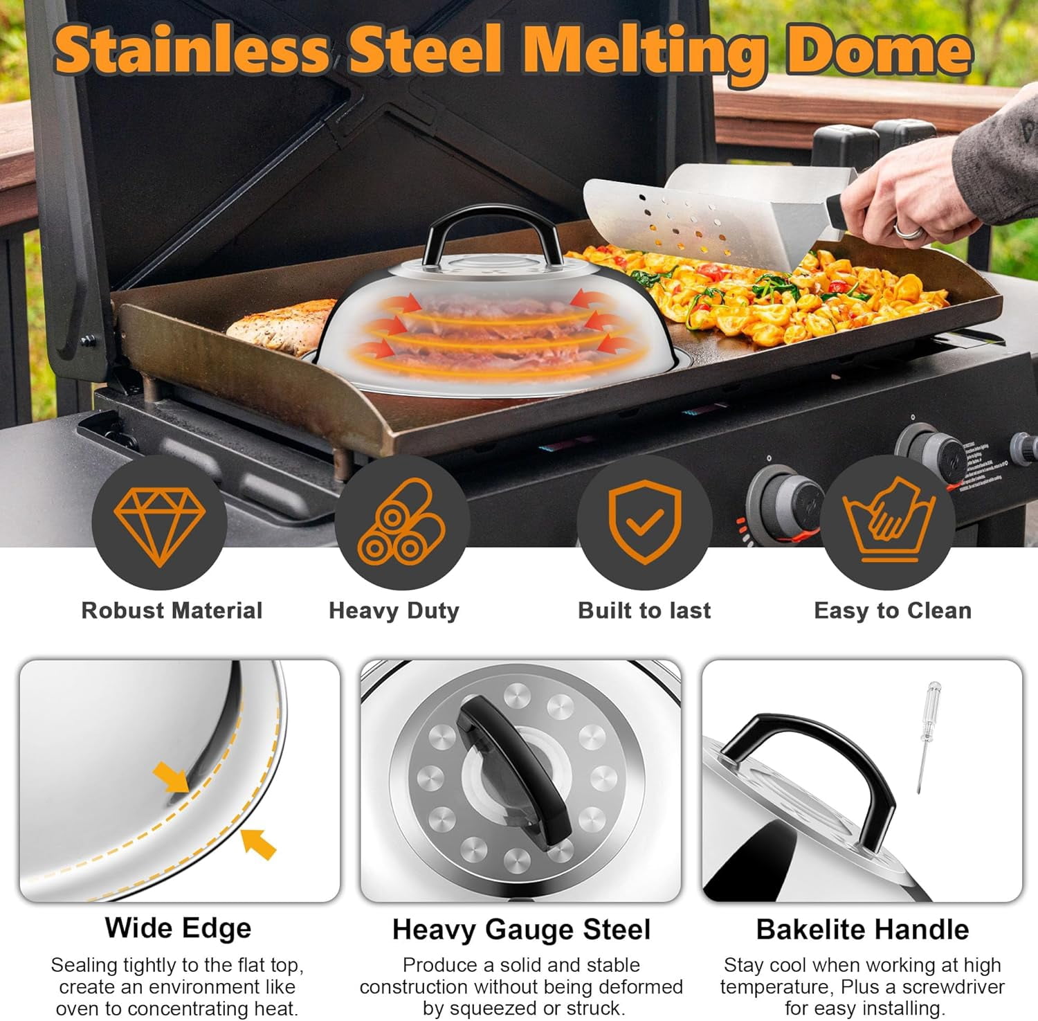 35Pcs Griddle Accessories Kit for Blackstone,  Flattop Grilling Tool Set with Stainless Steel Spatula and Burger Press