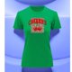 thumbnail image 3 of Playera Blusa De Cerezas Cherries Con Fondo Animal Print Vintage Color Verde Talla Chica Marca Emil SaEs, 3 of 4