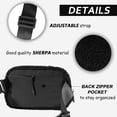 thumbnail image 3 of Ultrafun Unisex Fleece Belt Bag, Sherpa Fanny Pack for Women Men, Fashion Everywhere Crossbody Waist Bum Bags for Running Hiking Shopping Travel (Black), 3 of 7