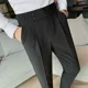 thumbnail image 5 of Pantalones de verano para hombre de Office 9, pantalones de trabajo negros rectos, pantalones de traje para hombre, ropa de estilo coreano china de alta calidad para hombre, 5 of 5