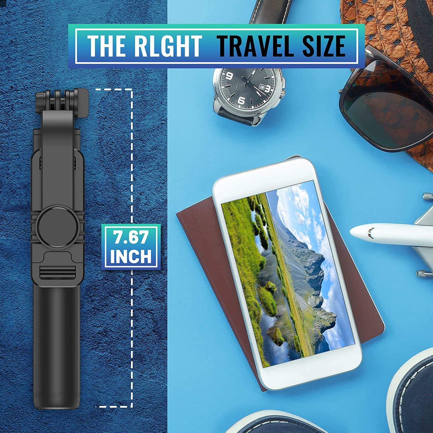 delpattern 40-Inch Selfie Stick Tripod with Bluetooth Remote photo 3