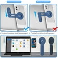 thumbnail image 2 of Magnetic Phone Holder for Laptop, Adjustable Phone Monitor Side Mount for iPhone 12 Pro Max/ 12 Pro/ 12/ 12 Mini, Slim Portable Foldable Computer Expansion Bracket, Blue, 2 of 7