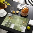 thumbnail image 3 of Sage Green Abstract Placemats Set of 8, Modern Mottled Art Oil Painting Placemats for Dining Table, Place Mats for Kitchen Tabletop, Waterproof Wipeable Dining Table Mats Set, 3 of 9