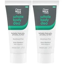 Dove Men Care Whole Body Deo Aluminum-Free Deodorant Cream Aloe   Bamboo Suitable from Pits, Privates, to Feet 2.5 fl oz (Pack of 2)
