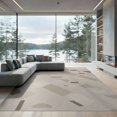 thumbnail image 2 of ODIKA 6'x9' Beige Geometric Modern Washable Area Rug Abstract Shapes in a Contemporary Style for Family Room, Living Mater Bedroom, Non-Slip, Easy Care, 2 of 7