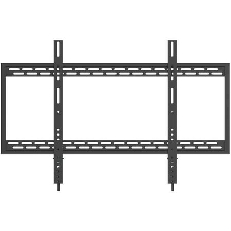 QualGear Heavy-Duty Fixed TV Wall Mount For Most 60"-100" Flat Panel and Curved TVs, Black