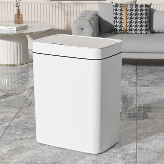 Papelera inteligente con sensor sin contacto, de 14 litros/3,7 galones, con tapa y sensor, ideal para cocina, salón y oficina.