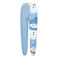 thumbnail image 5 of Women's Casual Fashion Christmas Print Sweatpants, Long Casual Pants with Drawstring Waist for Sports and Home Wear, Comfortable Material,Light Blue,XL, 5 of 6