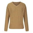 thumbnail image 5 of Weiqiqre Womens Sweaters Winter Vintage Cable Warm Long Sleeve Knit Pullover Tops, 5 of 6