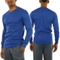 thumbnail image 2 of ToBeInStyle Men's Heavy Weight Long Sleeve Waffle Knit Classic Thermal Shirt, 2 of 7