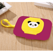 VISgogo Baby Wet Wipe Box Cute Cartoon Animal Panda Print Wipe Case Dispenser
