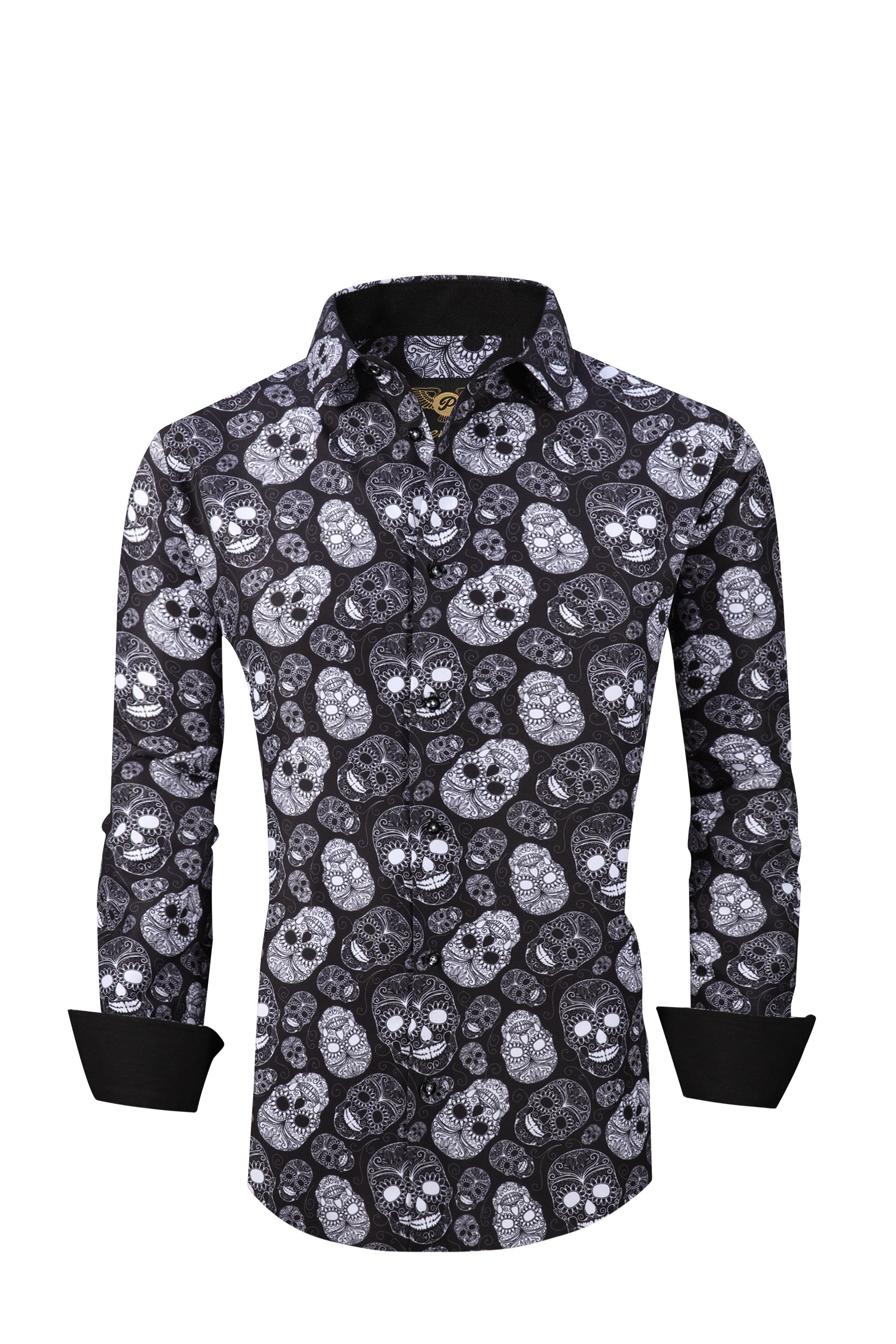 long sleeve mens black dress shirt