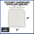 thumbnail image 2 of EcoSwift Brand Premium Self-Seal Rigid Cardboard Mailer 250GSM, 6 in. x 6 in., White, 5-Pack, 2 of 7