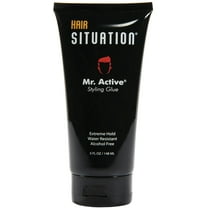 Mr. Active Hair Gel Styling Glue for Extremely Strong Maximum Hold with a Powerful Anti-Humidity Anti Frizz Shield, Alcohol-Free and a Non-Flaking Formula, For All Hair Types 5 oz