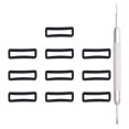thumbnail image 1 of 11pcs Replacement Silicone Watch Band Strap Loops Watchand Accessories (10pcs 24mm Black Loop + 1pc Watch Fixed Tool), 1 of 7