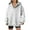 White, variant on Busydd Womens Hooded Sweatshirt Half Hood Half Holy Sweatshirt Solid Color Long Sleeve Shirts for Women Fashion Casual Loose Basic Hoodie Pullover Tops