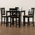 thumbnail image 3 of Baxton Studio Arden Sand Upholstered Espresso 5-piece Wood Pub Set, 3 of 8