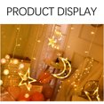 thumbnail image 6 of YOHAVEN LED Star Curtain Lights 11FT Christmas Ramadan Wedding Decorations, Multicolor Hanging String Fairy Lights for Porch Garden Window Party Indoor, 6 of 8