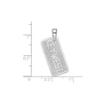 thumbnail image 4 of Sterling Silver Key West Dog Tag Pendant with Textured Background, Unisex Travel Necklace, Beach Souvenir Jewelry, Coastal Keepsake, Florida Vacation Charm, 4 of 6